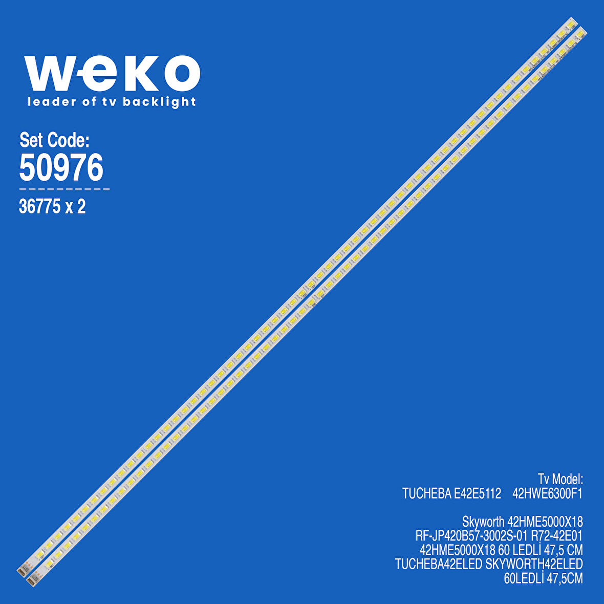 5976 36775X2 RF-JP420B57-3002S-01 R72-42E01 2 ADET LED BAR