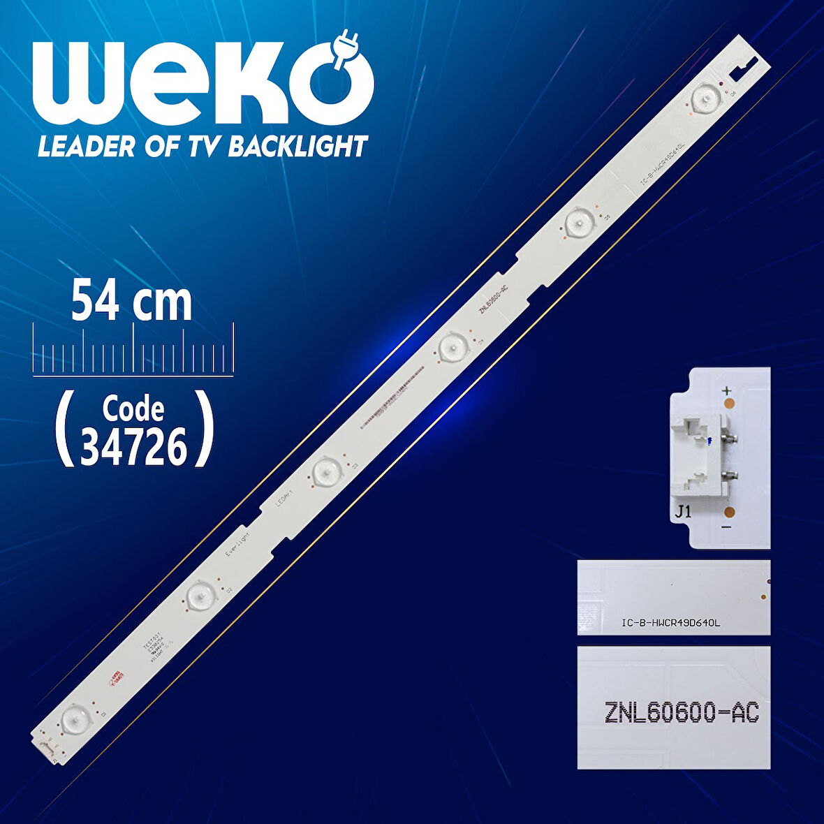 IC-B-HWCR49D640L - ZNL60600-AC - 54 CM 6 LEDLİ -
