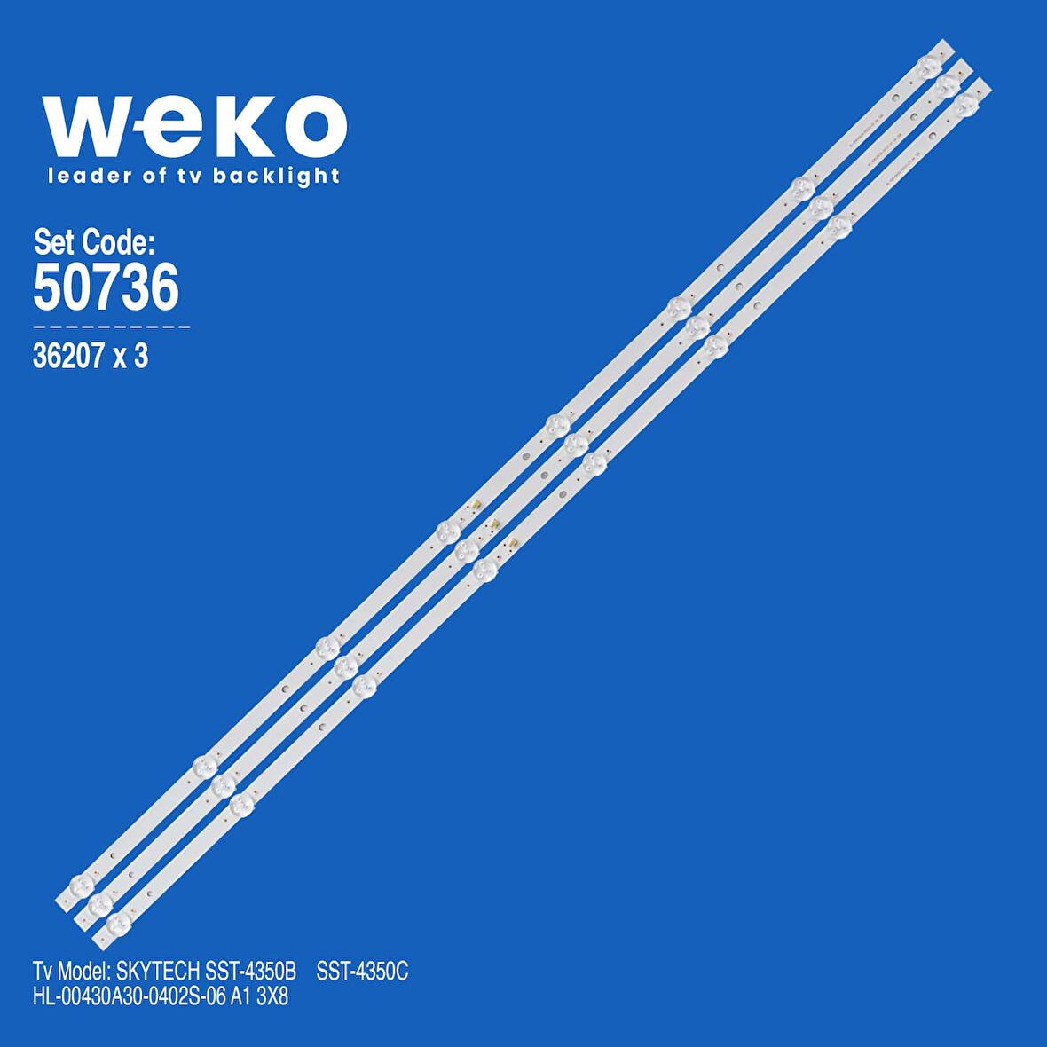 5736 36207X3 HL-00430A30-0402S-06 A1 3X8 3 ADET LED BAR