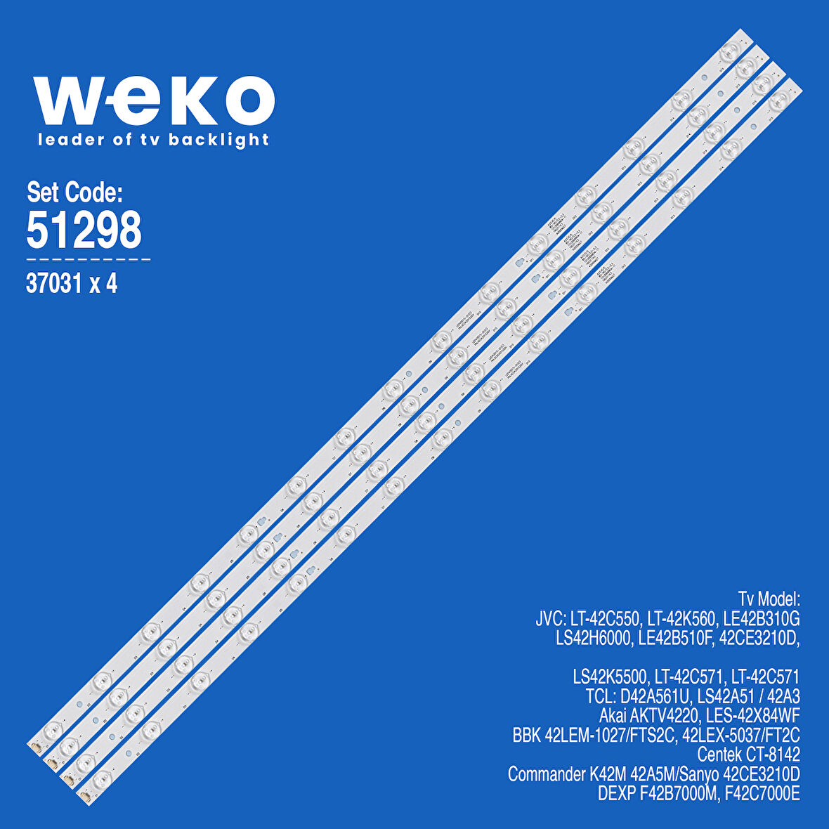 6298 37031X4 LED42D15-01 3034201520V 4 ADET LED BAR