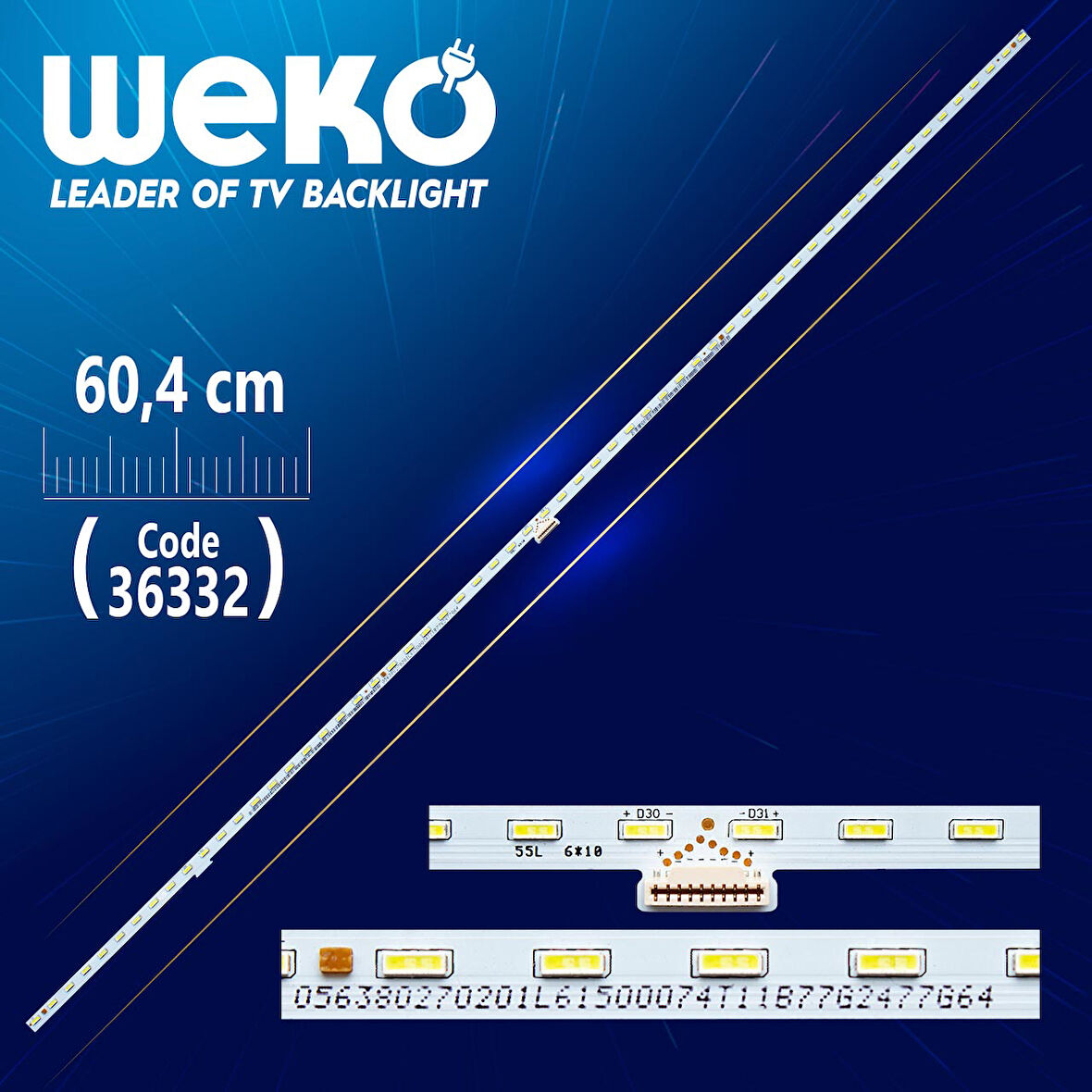 056380270201L61500074T11B77G2477G64 760.01N1T.0002 55L 6*10 60 LEDLİ 60.4 CM