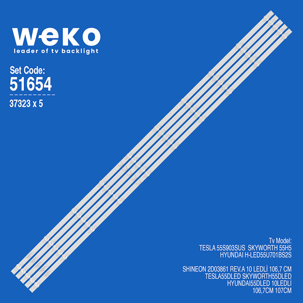 6654 37323X5 SHINEON 2D03861 REV.A 5 ADET LED BAR