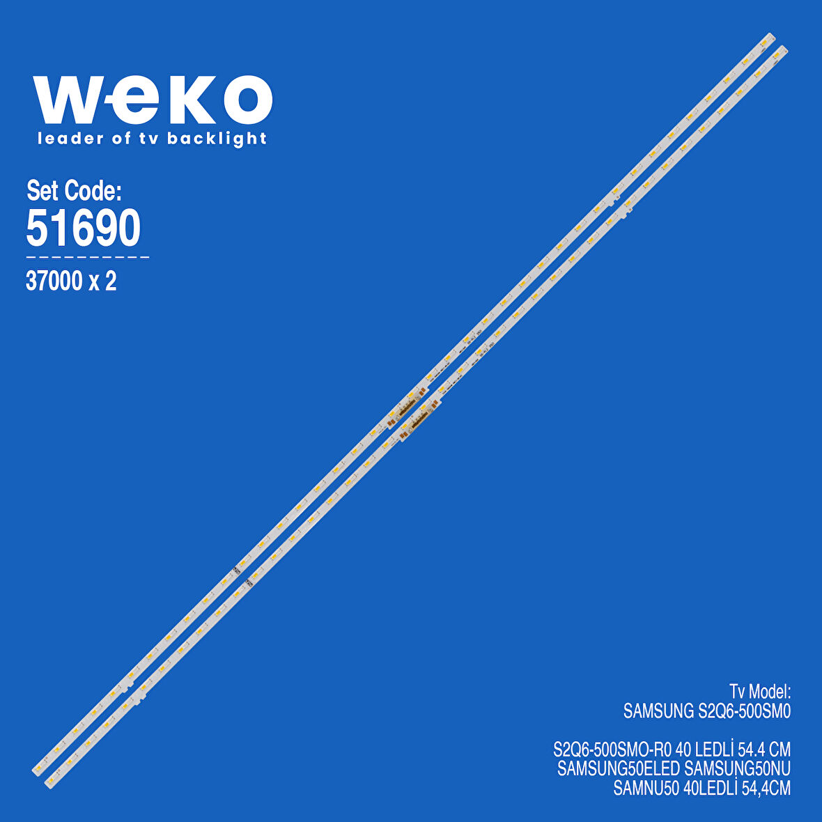 6690 37000X2 S2Q6-500SM0-R0 2 ADET LED BAR TWO COLOR