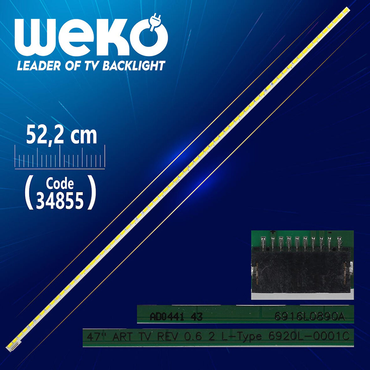 47 ART TV REV 0.6 2 L-TYPE 6920L-0001C 52.2 CM 63 LEDLİ - SOKETSİZ