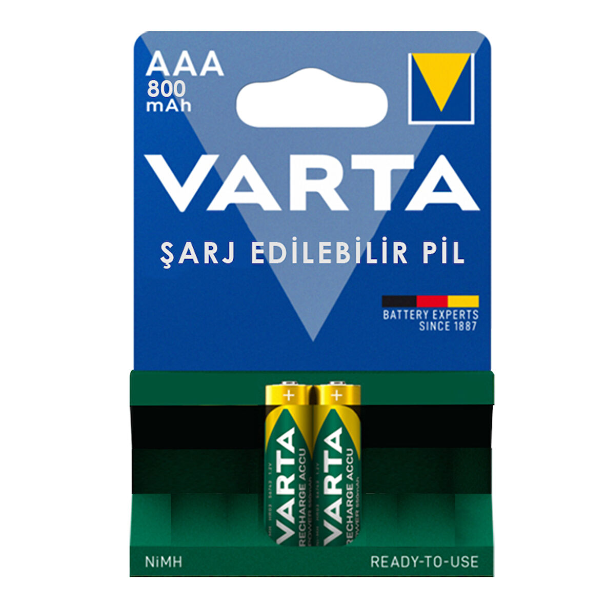 NI-MH 1.2 VOLT - 800 MAH HR03 AAA ŞARJLI 2Lİ İNCE KALEM PİL
