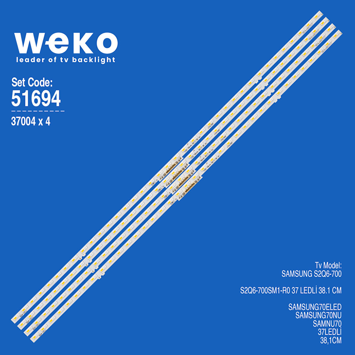 6694 37004X4 S2Q6-700SM1-R0 4 ADET LED BAR TWO COLOR