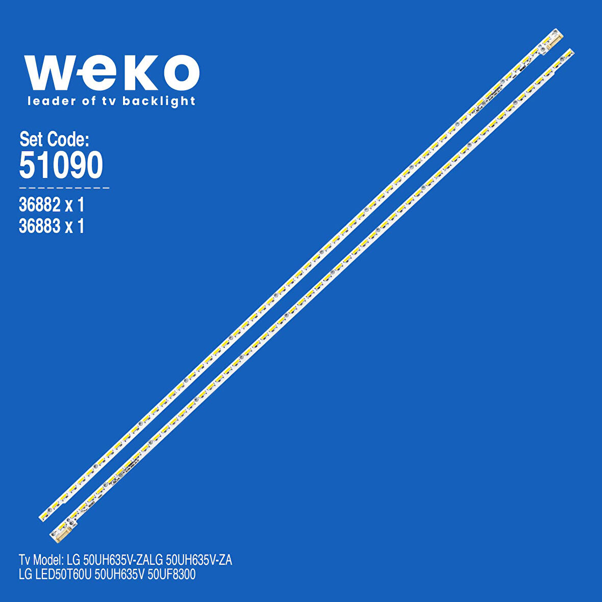 6090 36882X1 36883X1 V500DK1-KS2-TL/REM02 2 ADET LED BAR