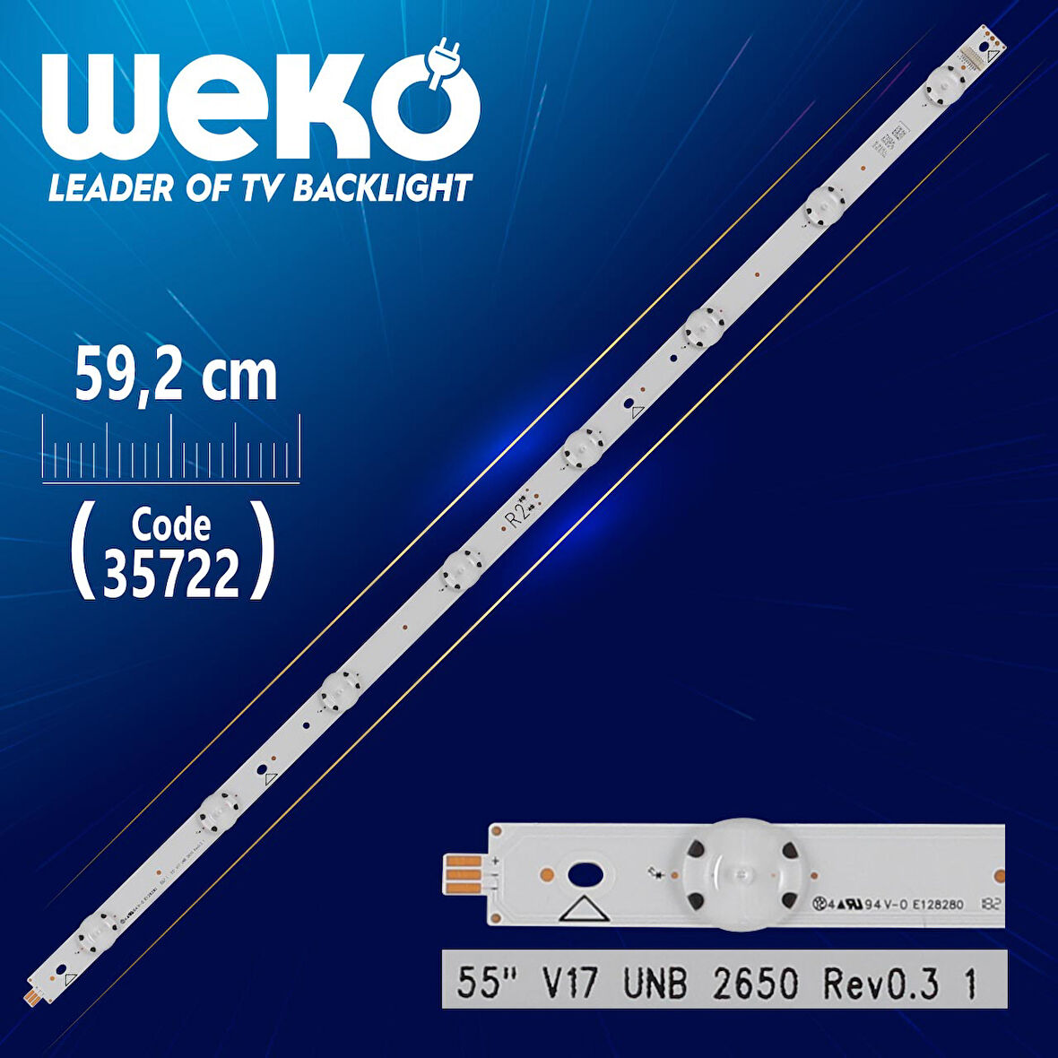 55 V17 UNB 2650 REV0.3 1 - R2 TYPE - 59.2 CM 8 LEDLİ -