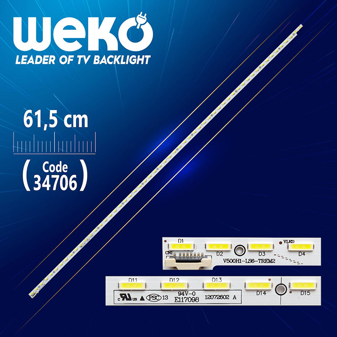 V500D2-LS1-TREM1- 56 LED 61.5 CM - -