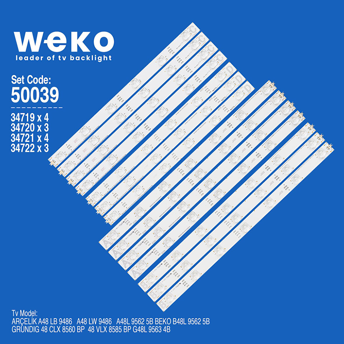 5039 34719X4 34720X3 34721X4 34722X3 _48_APOLLON_7X7+7X6_2121C 14 ADET LED BAR