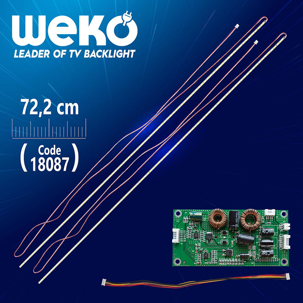 65 E-LED 90 LEDLİ 722MM 360-450MA 90-93V ÇİFT LED+SÜRÜCÜ+KABLO TAKIM