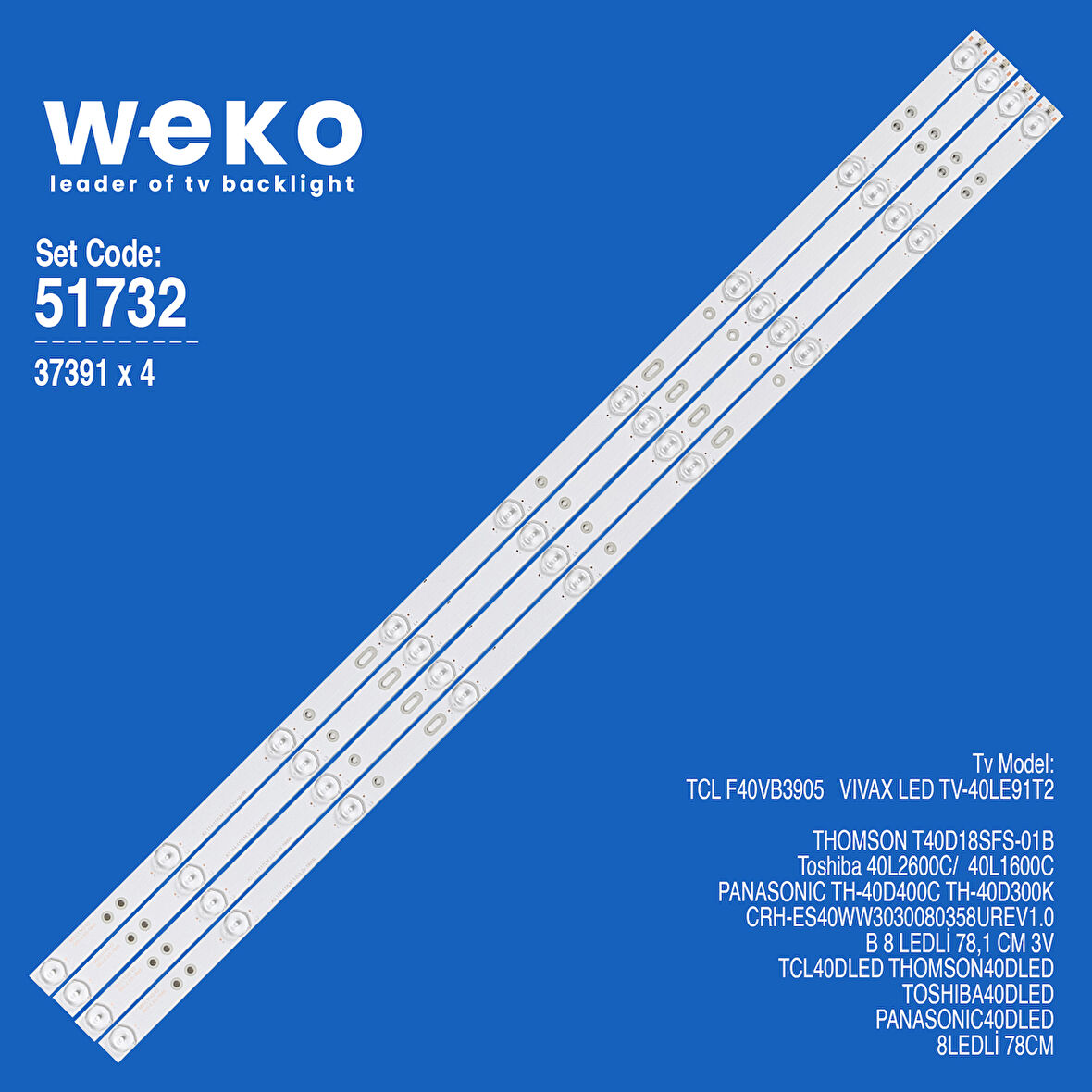6732 37391X4 MS-L1143 V3 A3 4 ADET LED BAR
