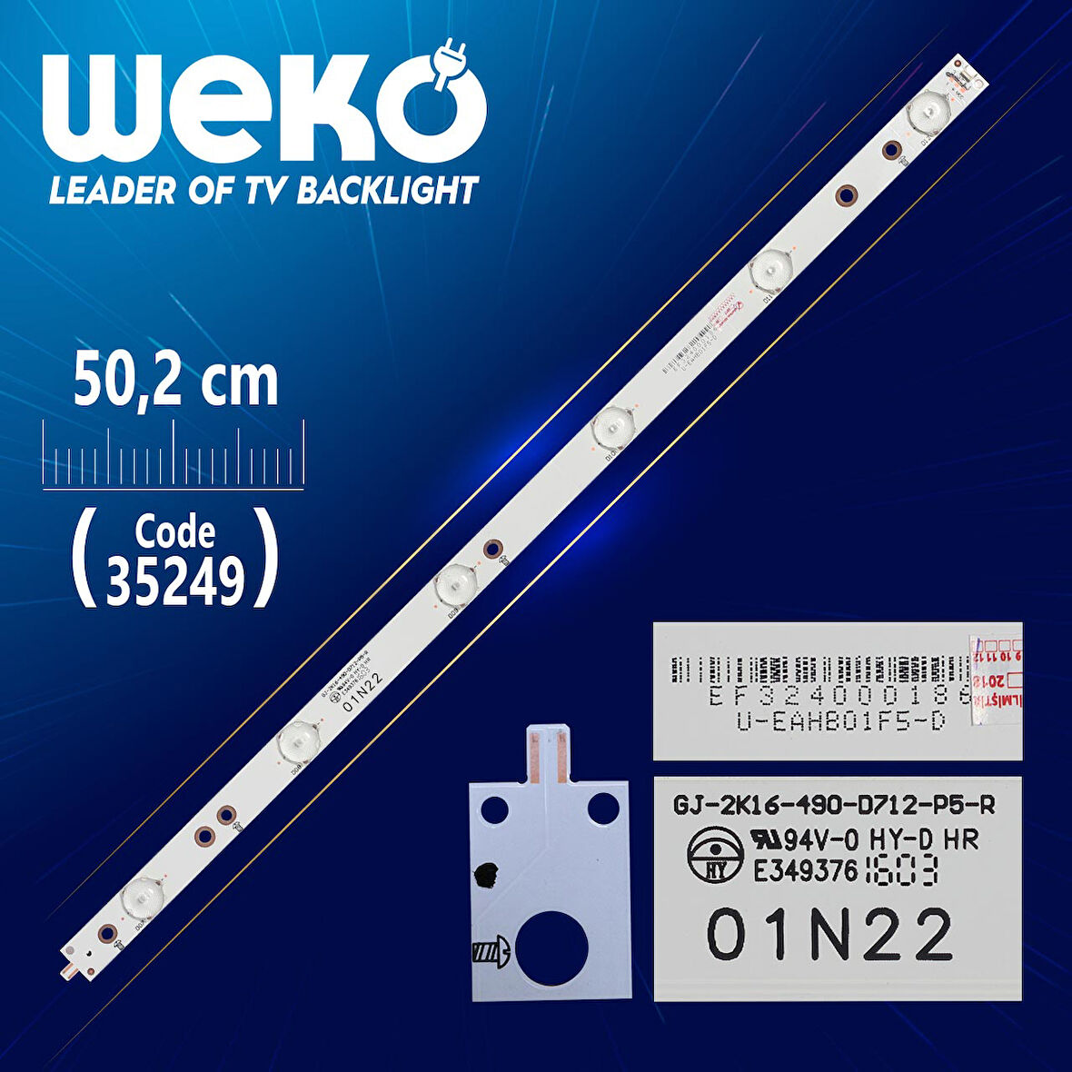 GJ-2K16-490-D712-P5-R - 01N22 - 50.2 CM 6 LEDLİ -