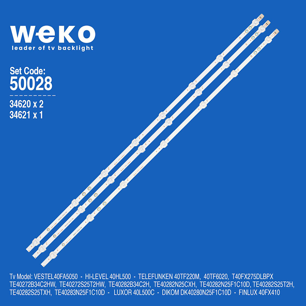 5028 34620X2 34621X1 17DLB40VXR1 - LB40017 3 ADET LED BAR