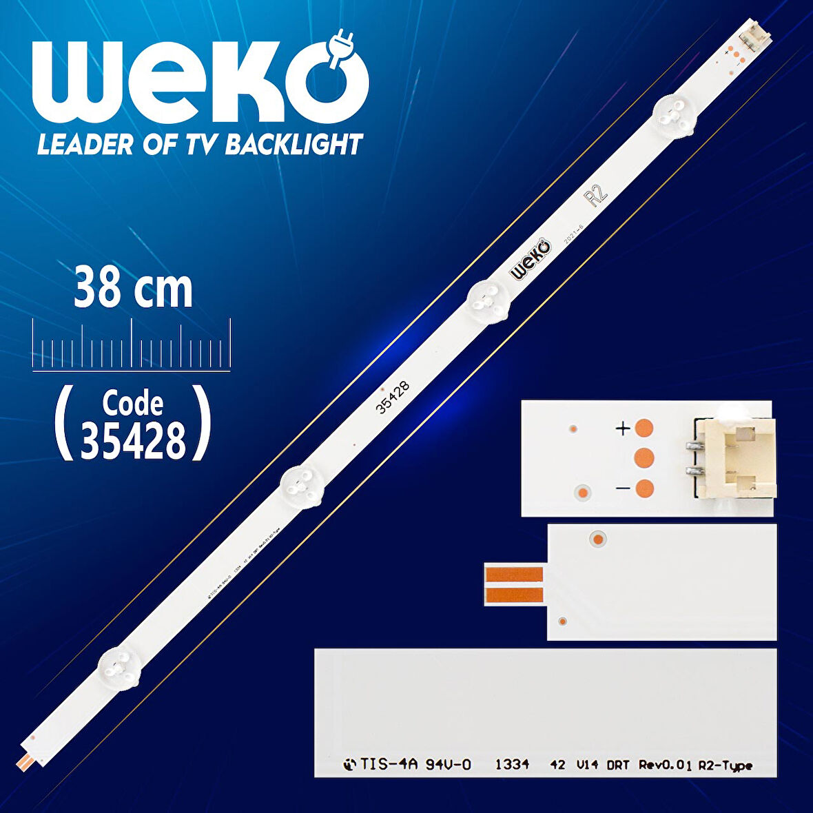 42 V14 DRT REV0.0 1 R2-TYPE - 6916L-1458B - 38 CM 4 LEDLİ -