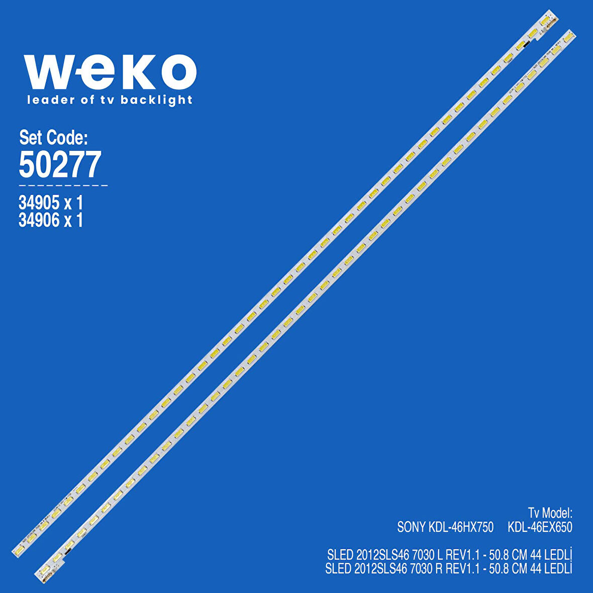 5277 34905X1 34906X1 SLED 2012SLS46 7030 2 ADET LED BAR