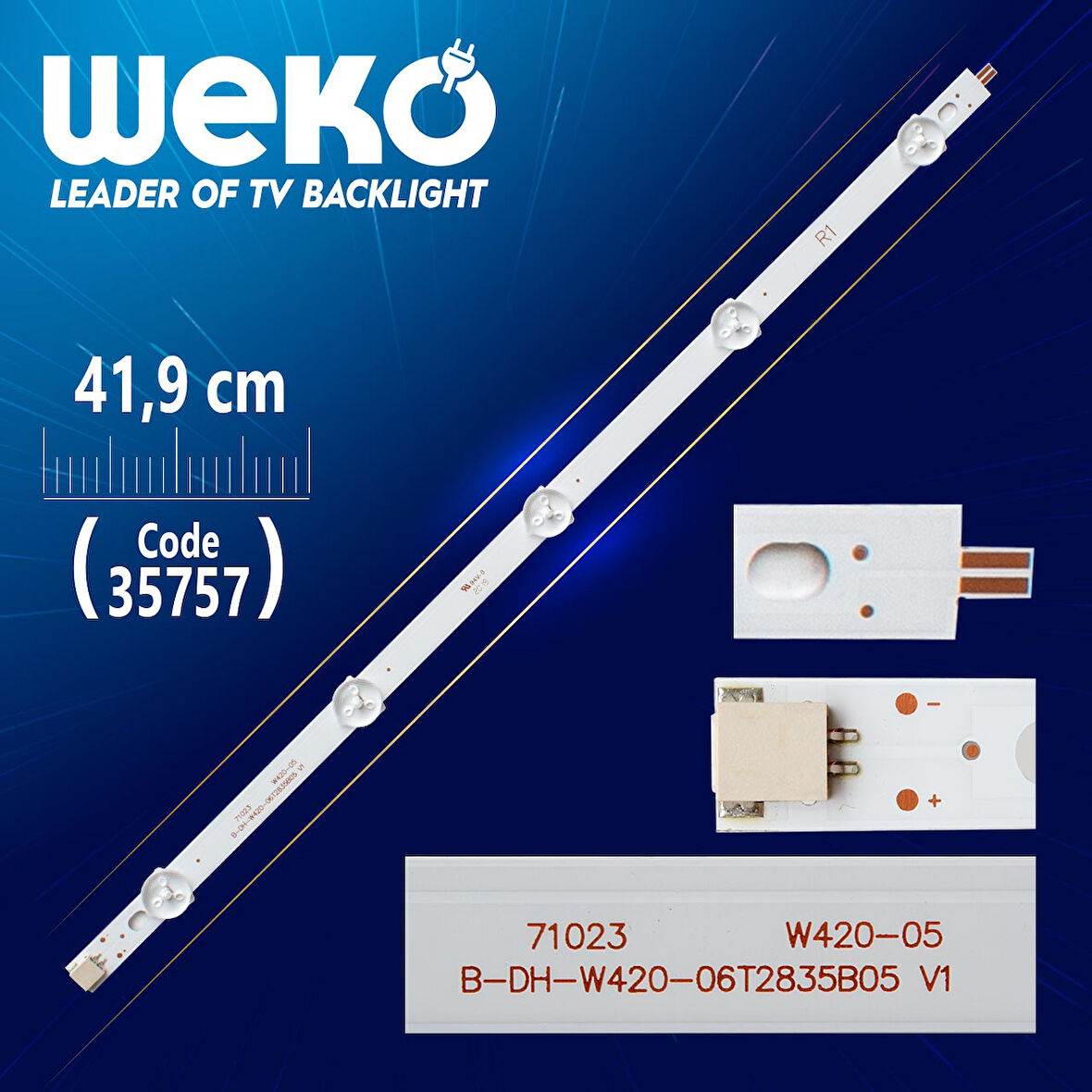 42 ROW2.1 REV 0.6 1 R1-TYPE 6916L-1215A - 41.9 CM 5 LEDLİ -