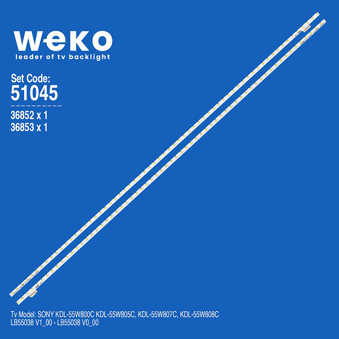 6045 36852X1 36853X1 LB55038 V0_00 / LB55038 V1_00 2 ADET LED BAR