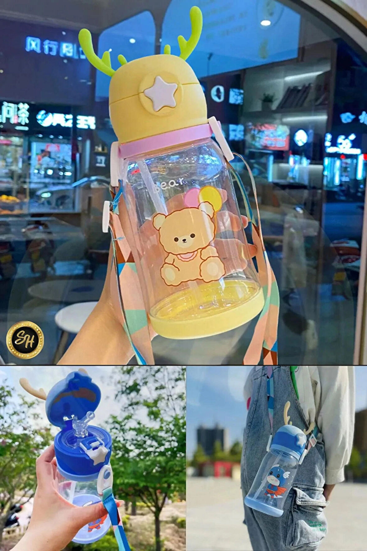 Kawai Model Su Matarası Su Şişesi Suluk Geyik Model Bpa Içermez Suluk