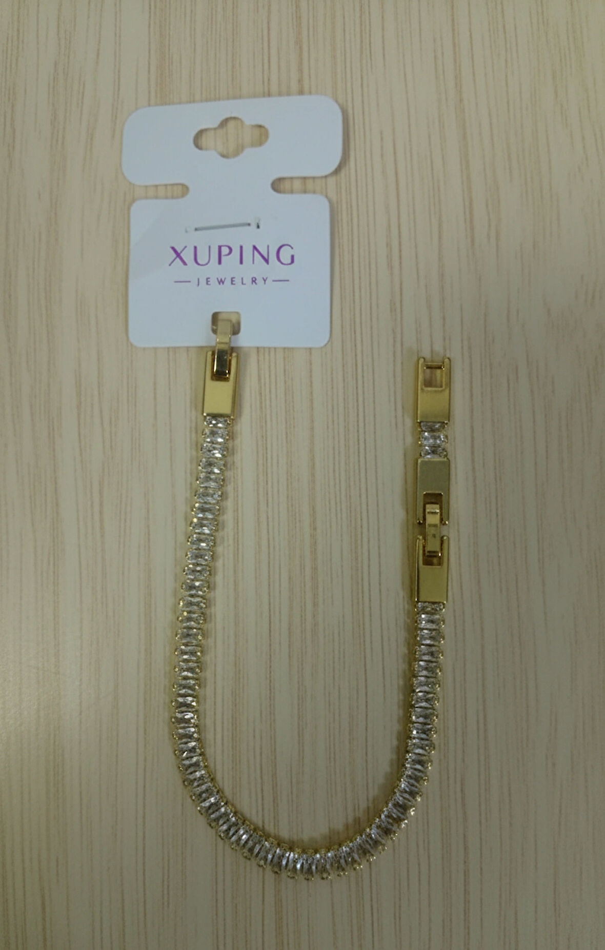 Xuping Çelik Su Yolu Altın Renkli Zincir Bileklik