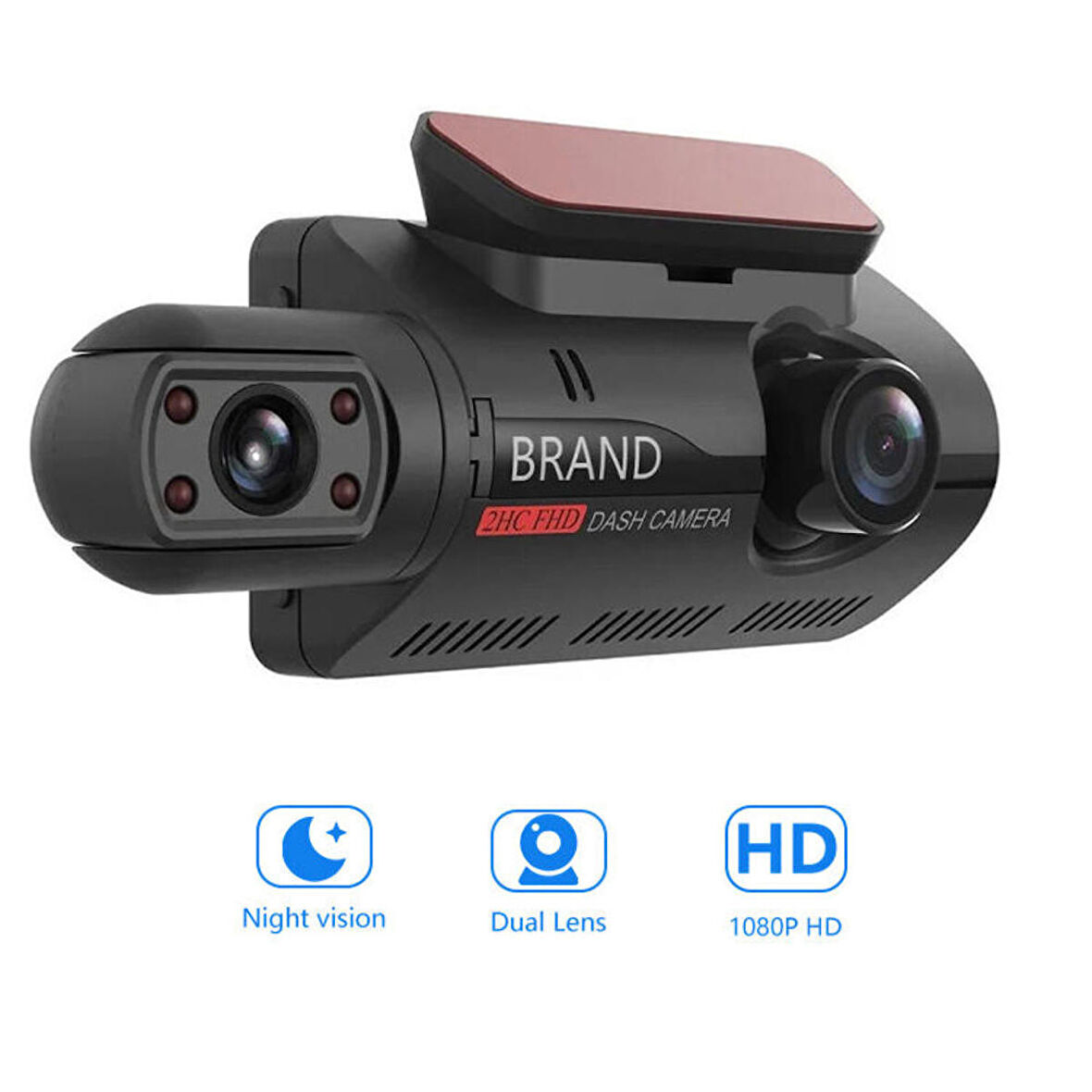 3 inç WiFi 1080P gece görüş Dashcam 170 geniş açı çift Lens arka  DVR IPS ekran araç içi kamera