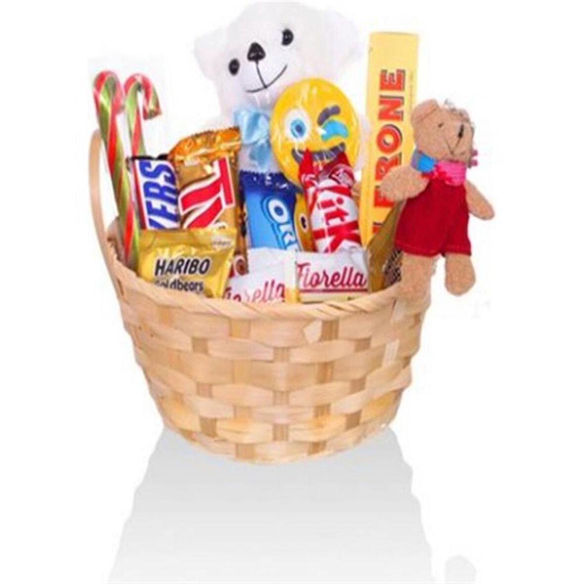 Çiçekçi Peluş Ayıcık ve Çikolata Hediye Sepeti Aranjman