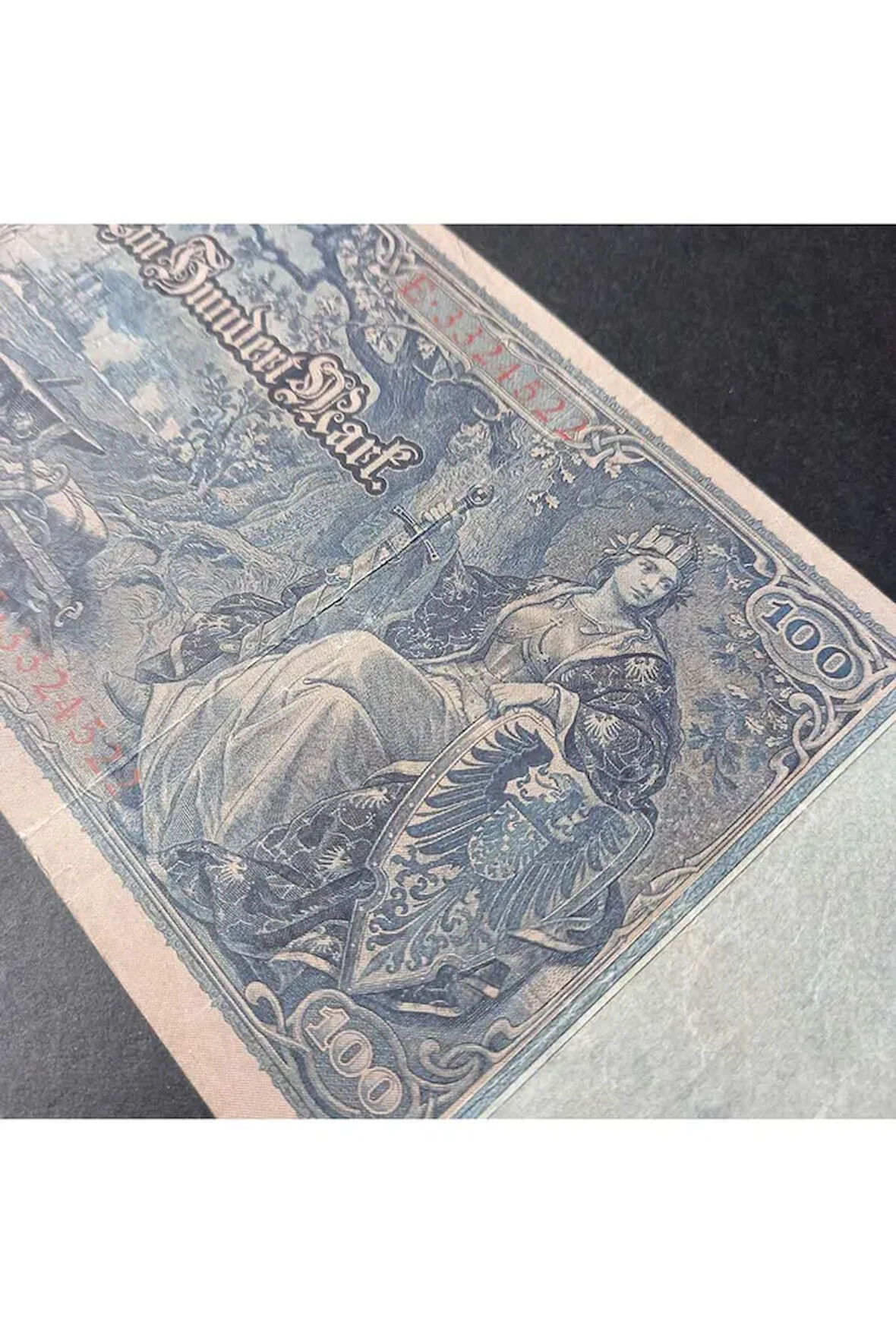 1910 Almanya 100 Mark TEMİZ+/ÇT eski yabancı kağıt para