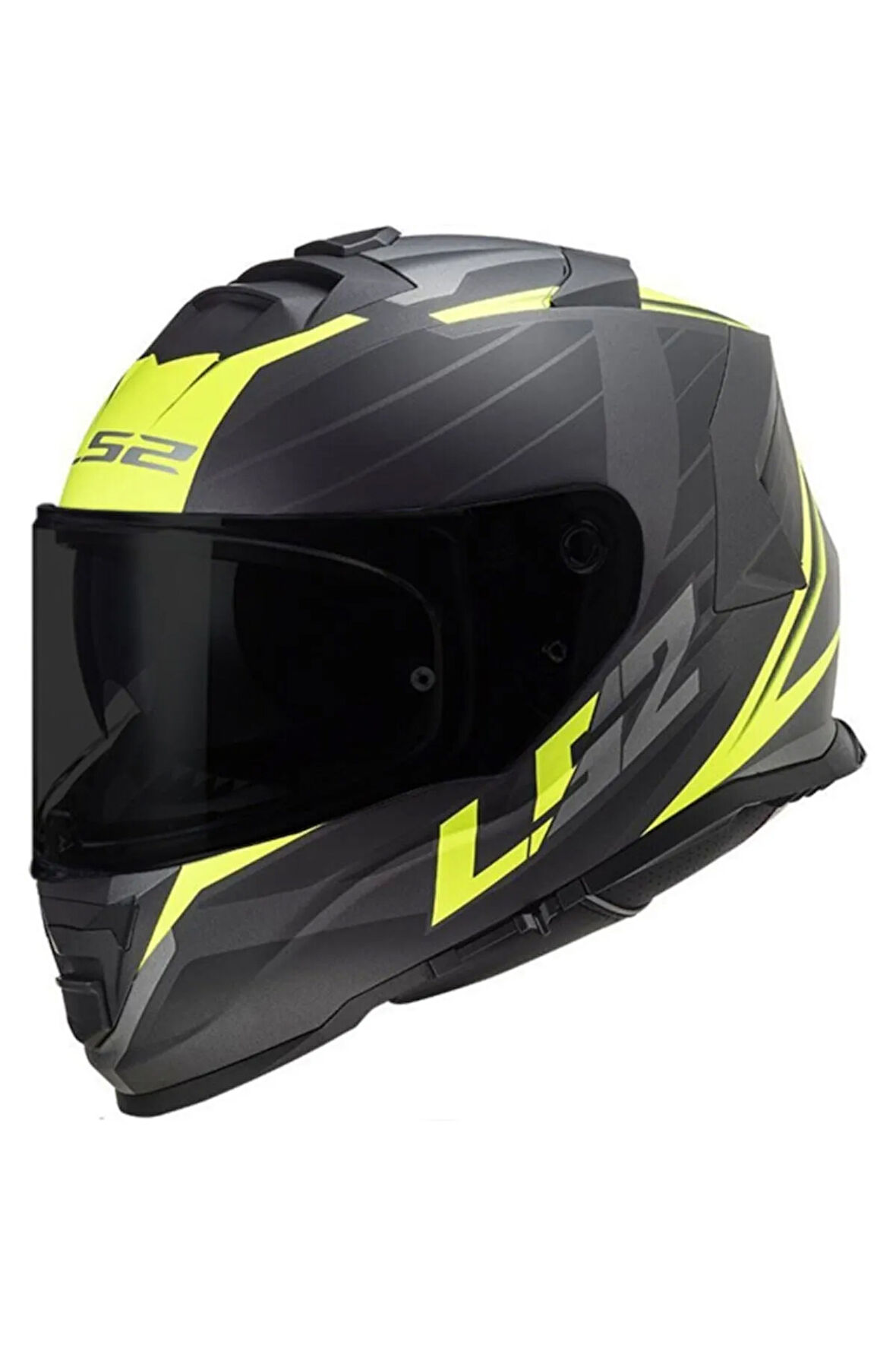 Storm 2 Nerve Mat Siyah Neon Sarı Kask 2 Cam