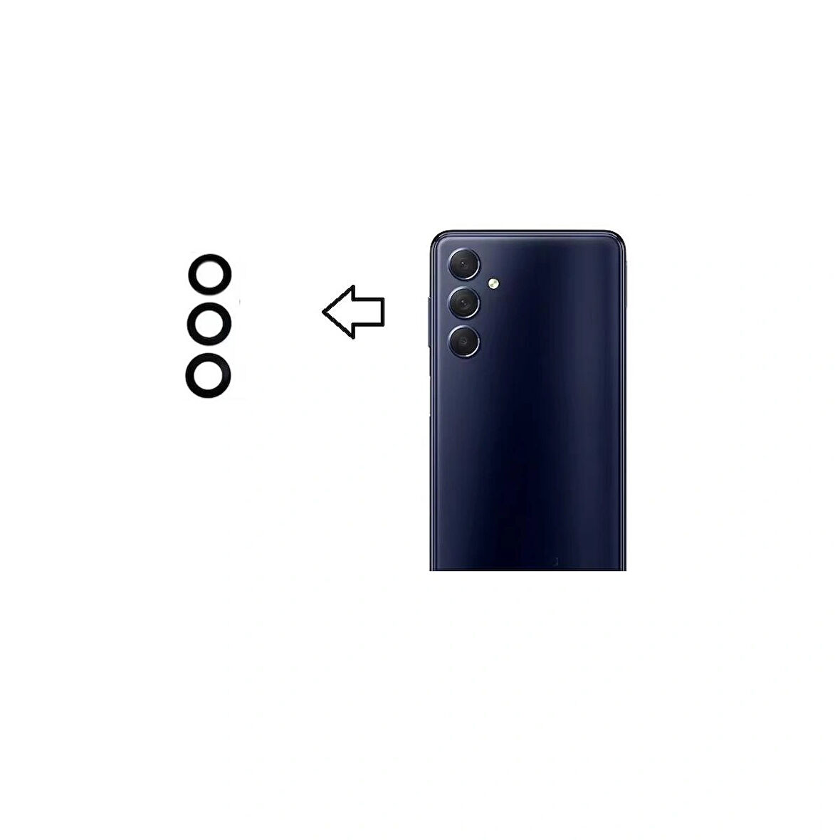 Galaxy M54 5G M546b İle Uyumlu Kamera Camı İthal Set