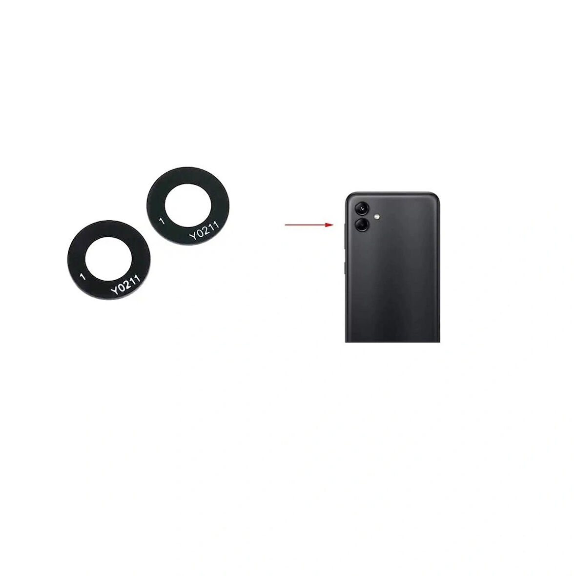Galaxy A04E A042F İle Uyumlu Kamera Camı İthal Set