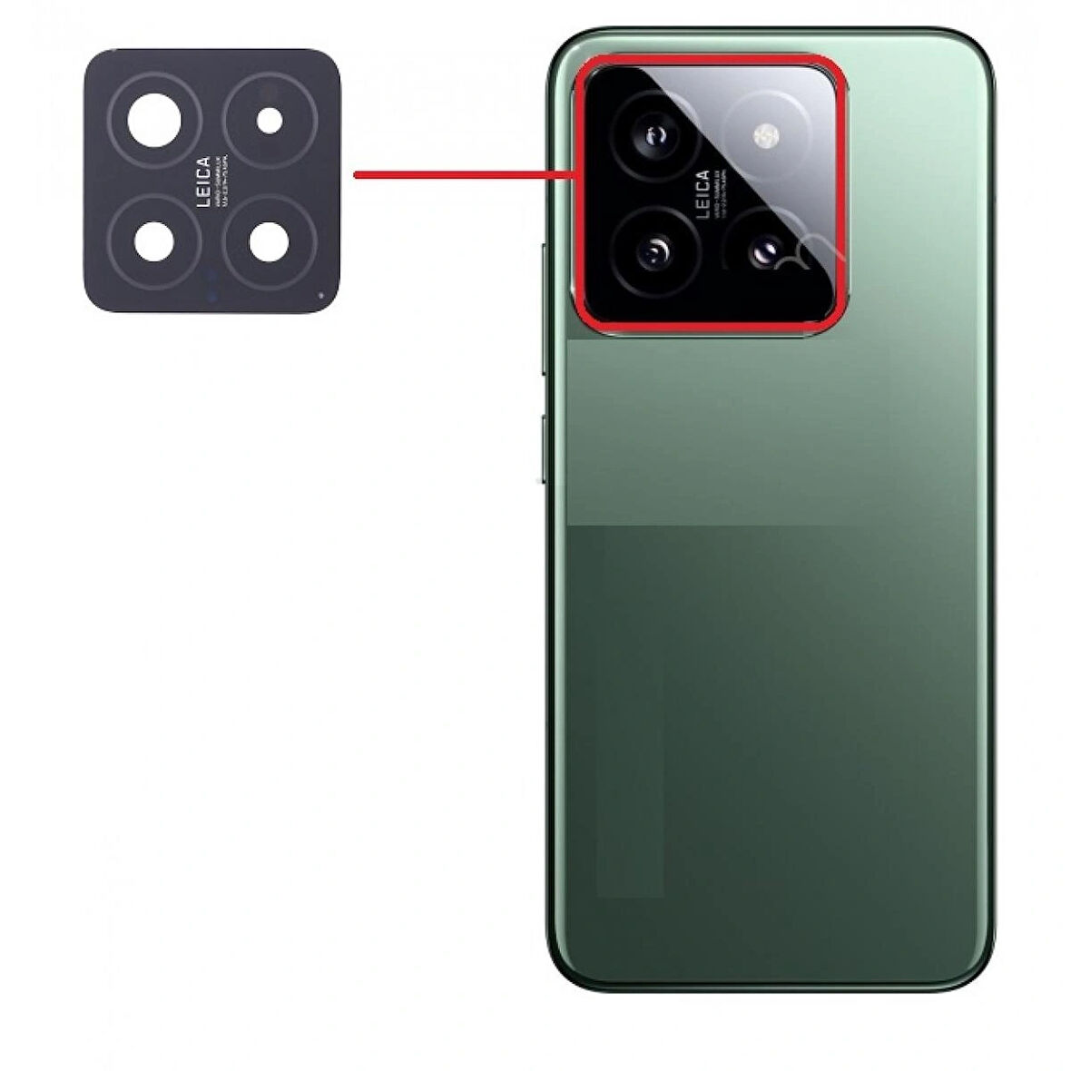 Xiaomi Mi 14 İle Uyumlu Kamera Camı Set İthal