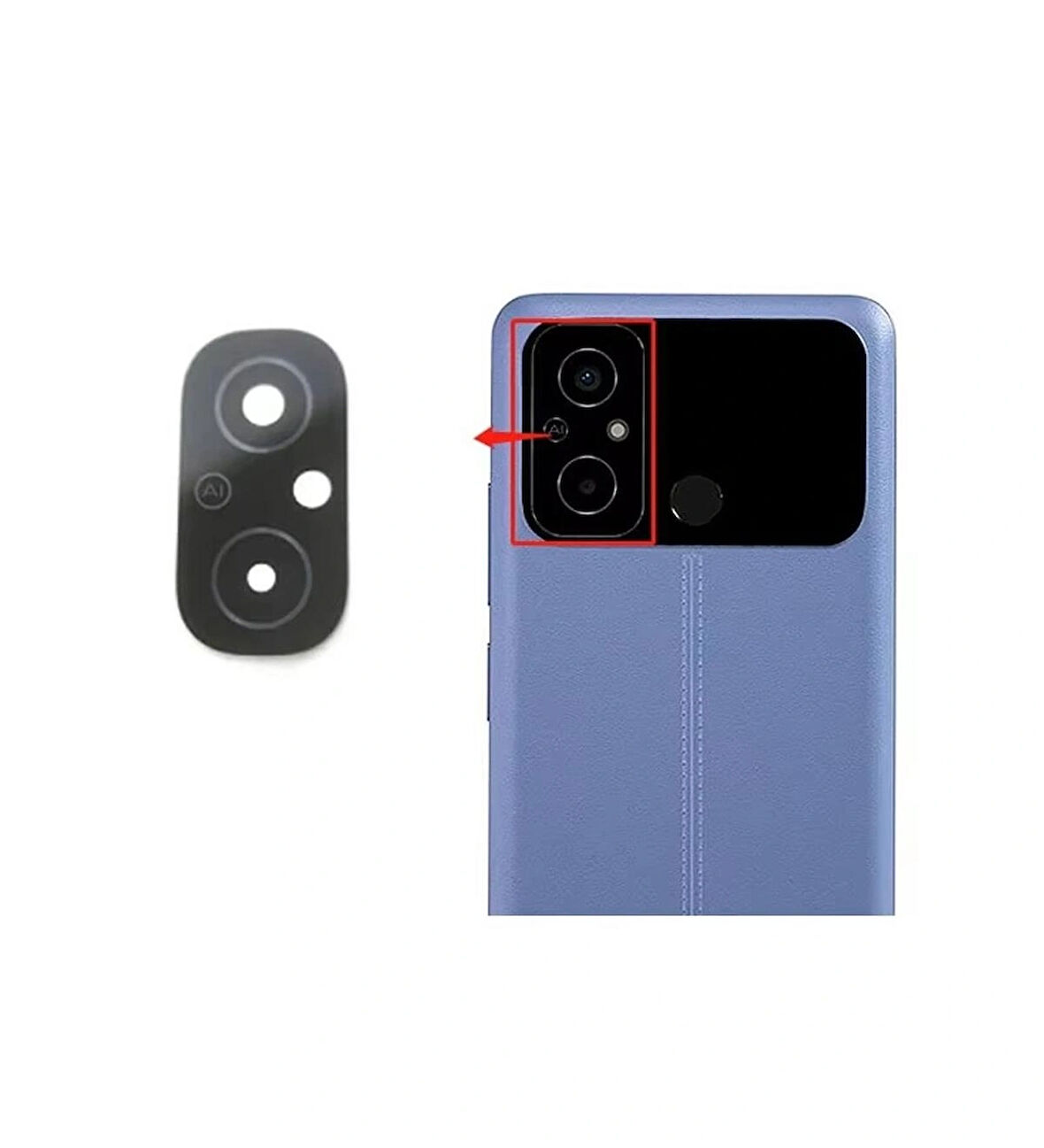 Poco C55 İle Uyumlu Kamera Camı İthal Set 22127PC95l