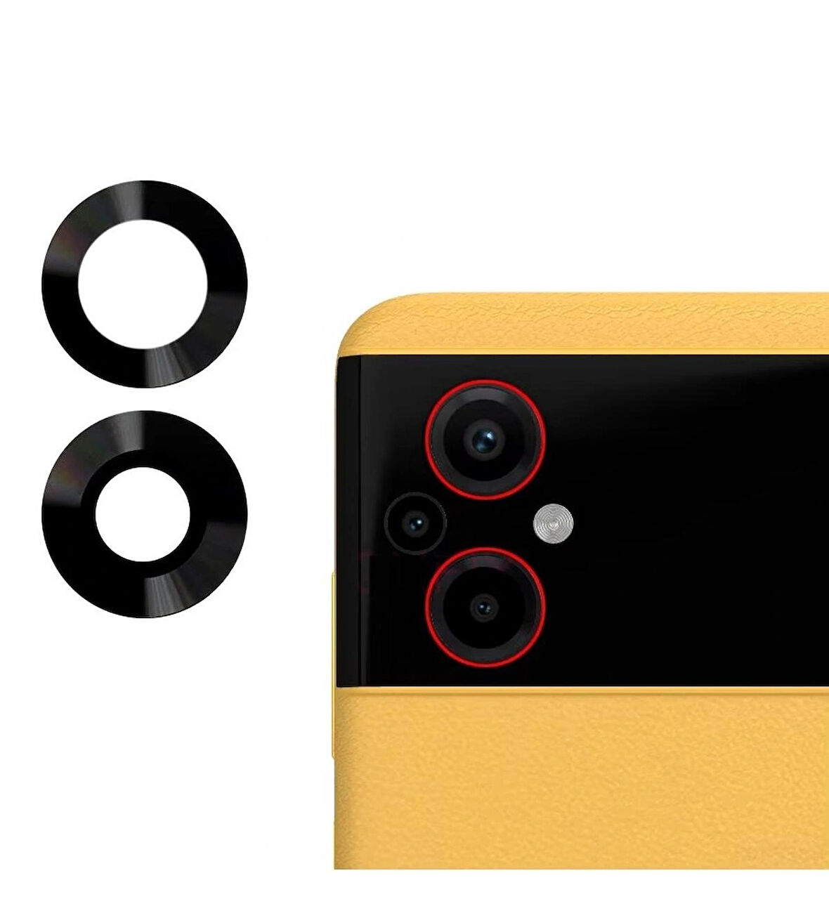Poco M5 İle Uyumlu Kamera Camı İthal Set 22071219CG