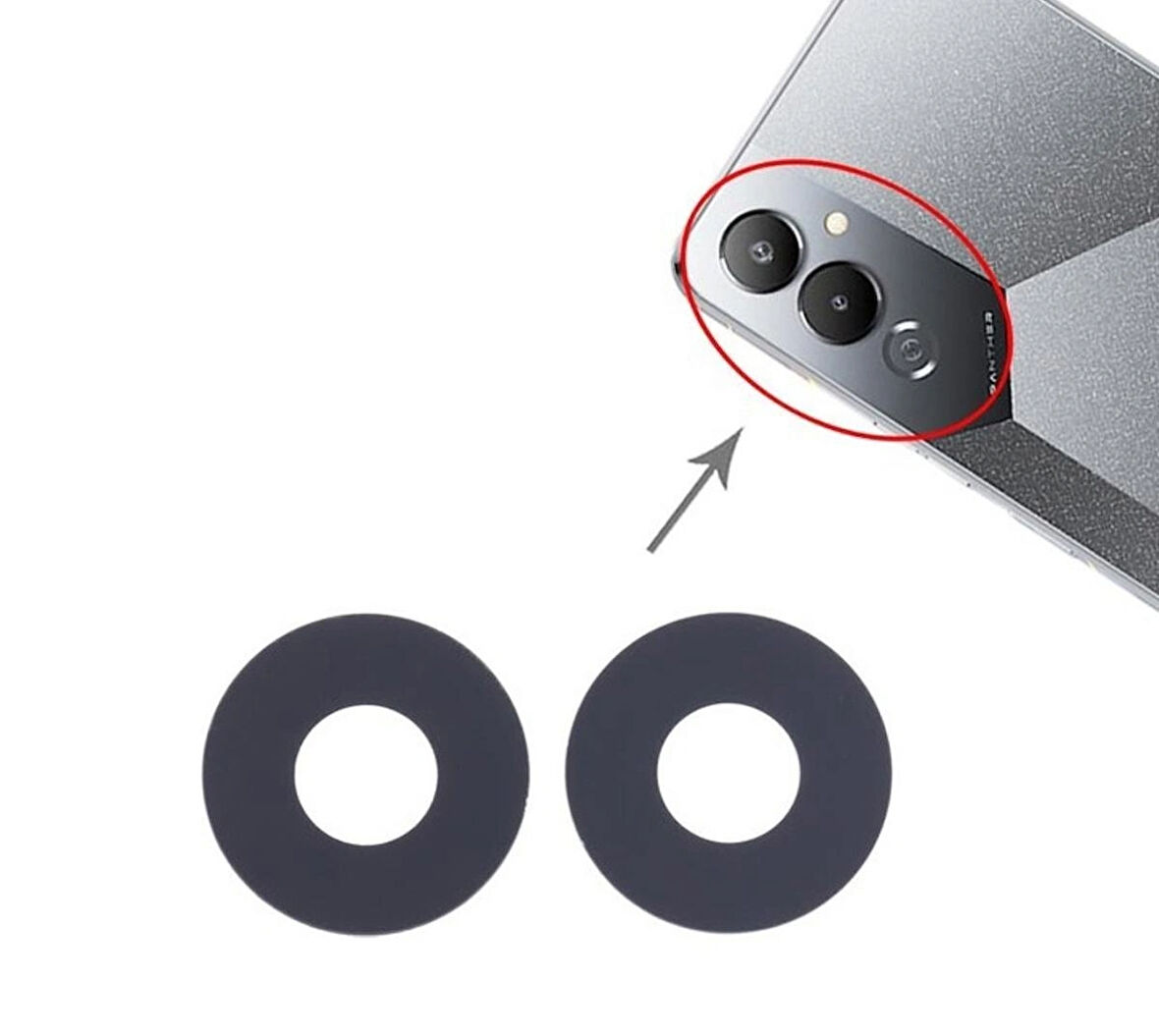 Tecno Pova 4 İle Uyumlu Kamera Camı İthal Set LG7n