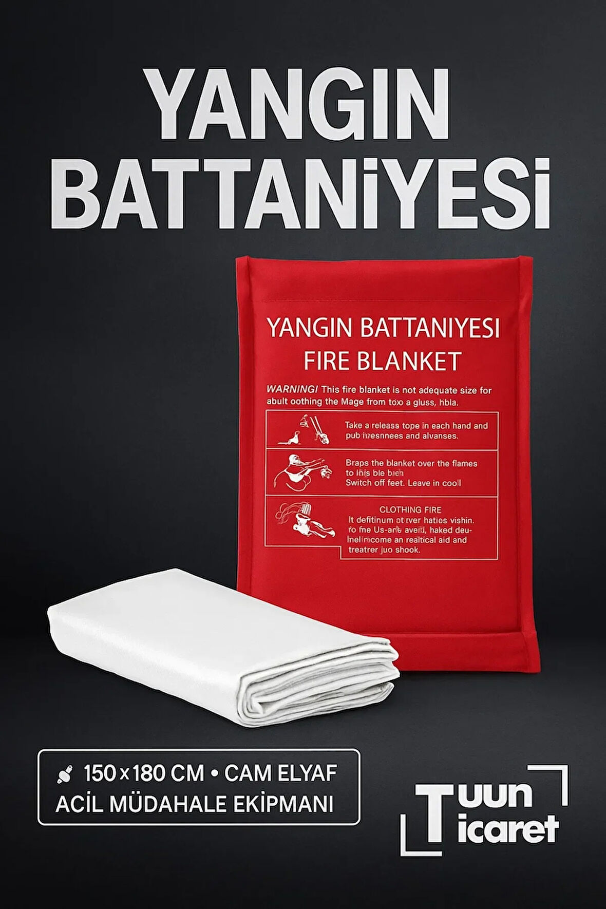 Yangın Battaniyesi Fire Blanket 100*100
