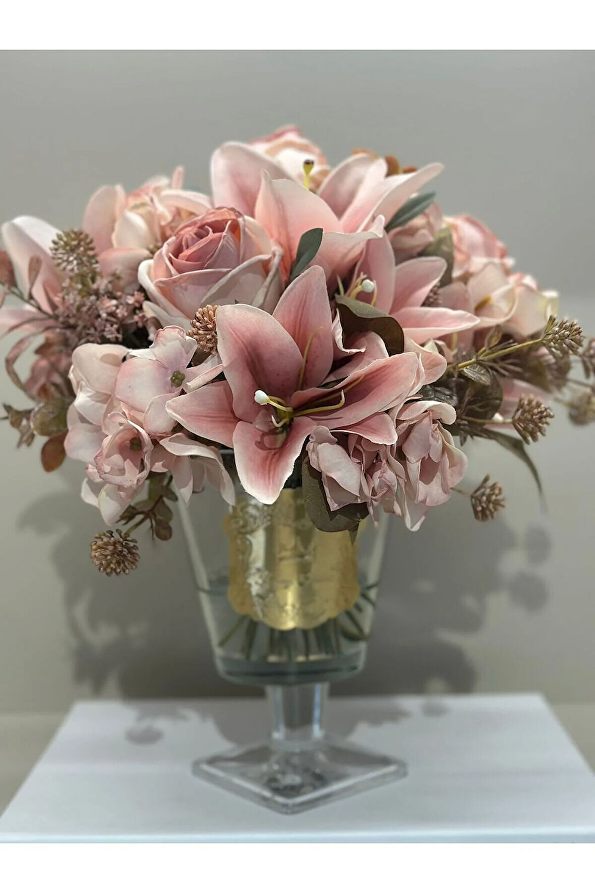 Yapay Güllü Lüx Vazo No:11