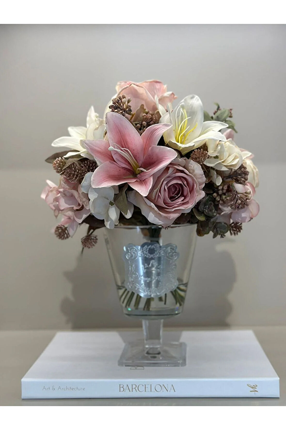 Yapay Güllü Lüx Vazo No:13