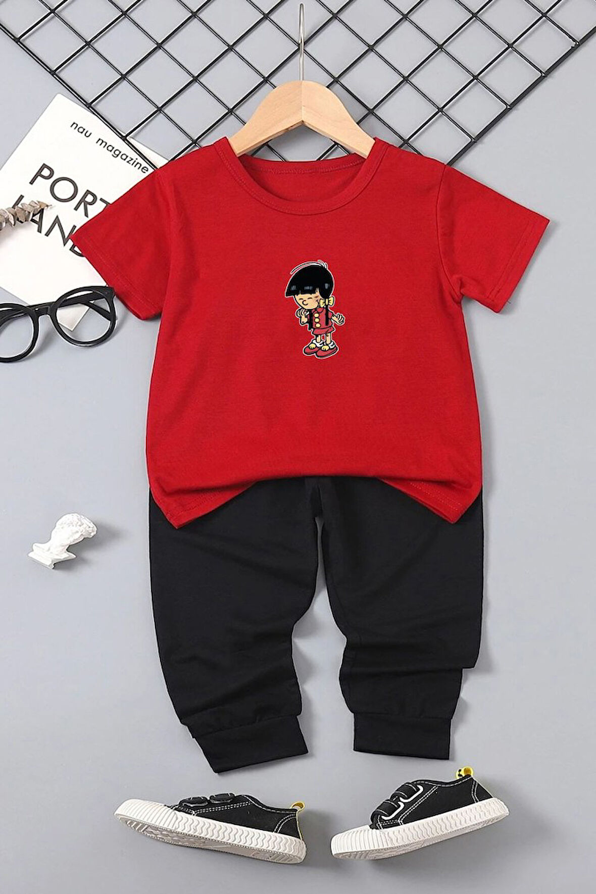 Uyguntarz Çocuk Chen Üzümlü Kekim Alt - Üst Eşofman Takımı