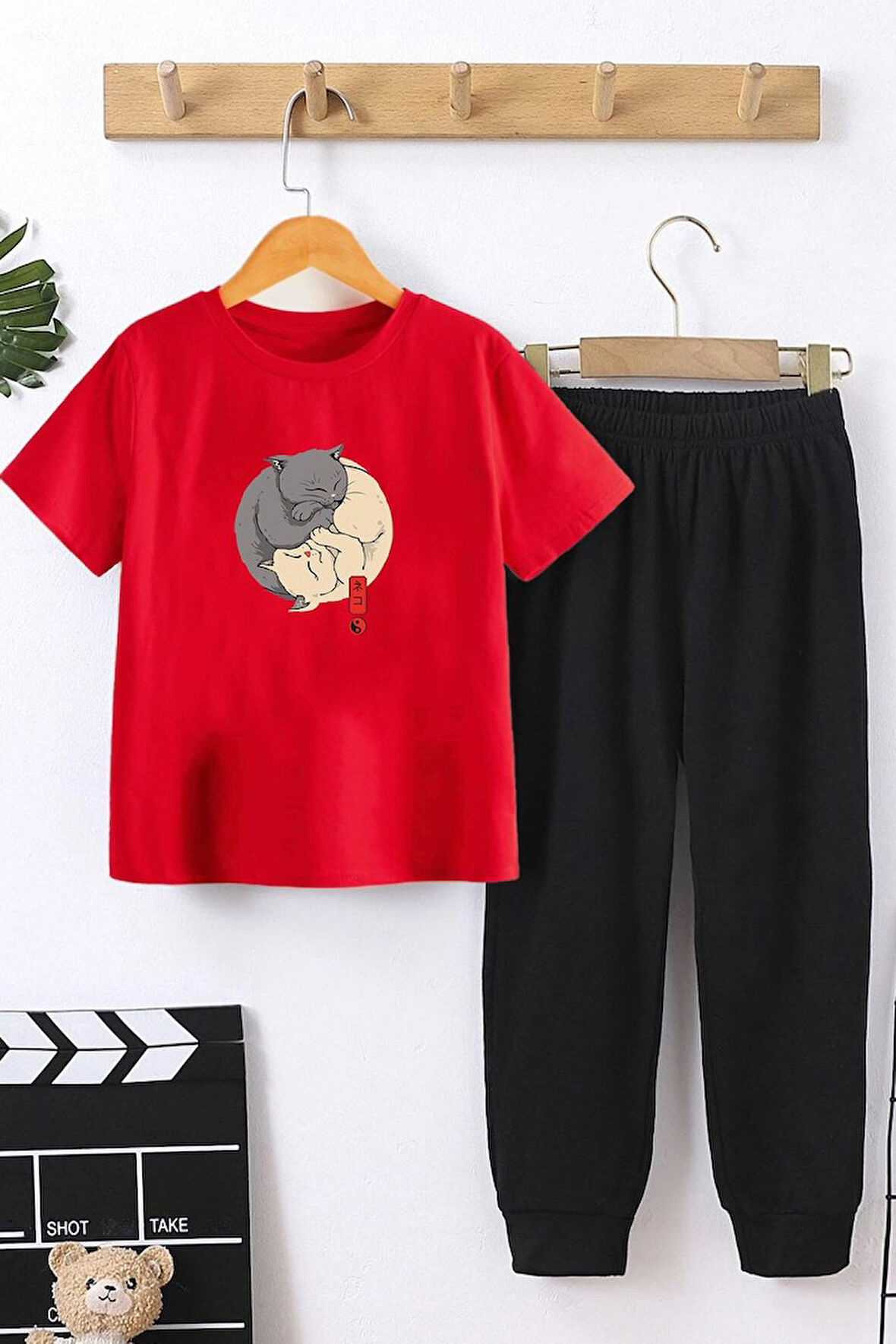 Uyguntarz Çocuk Kedi Alt - Üst Eşofman Takımı