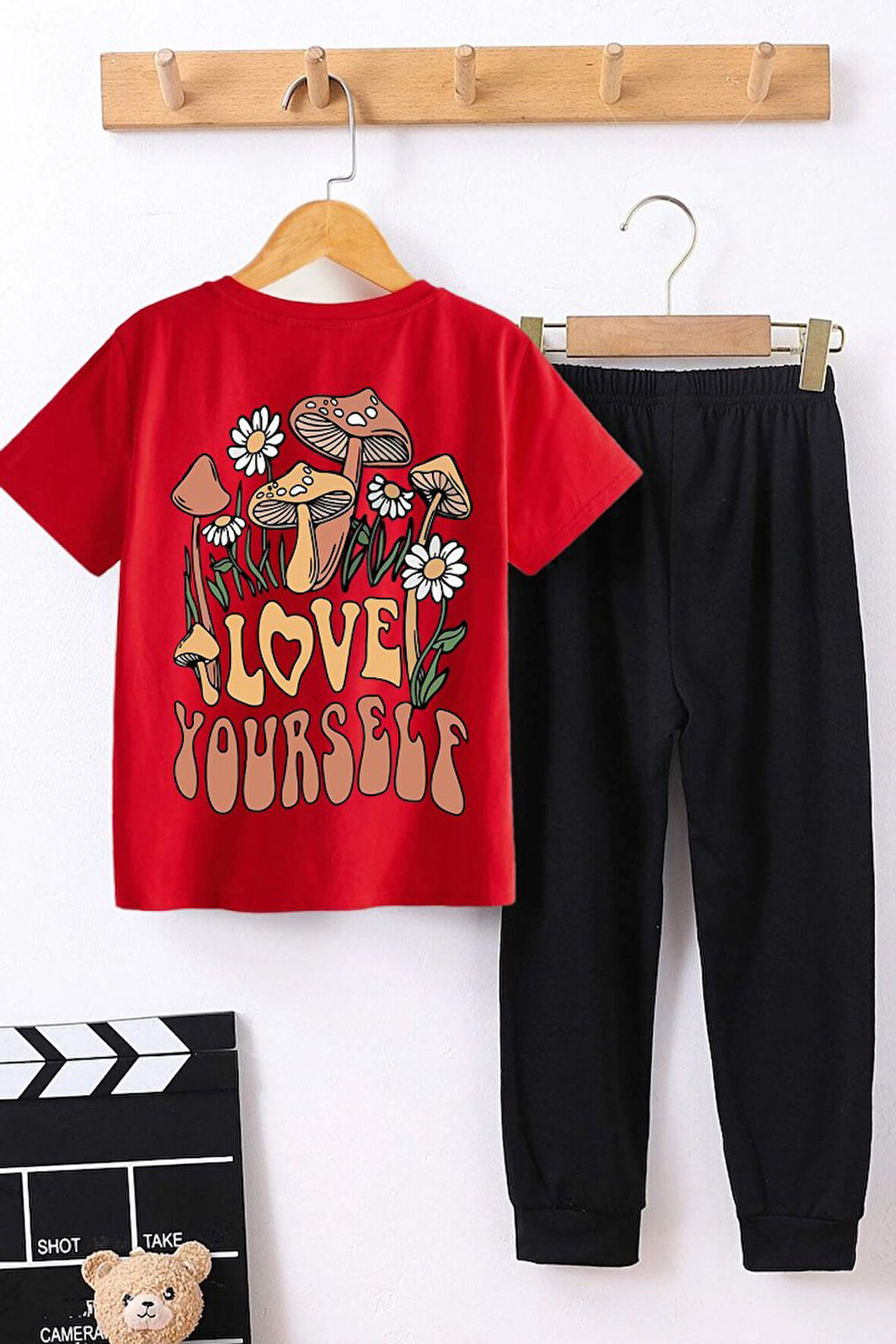 Uyguntarz Çocuk Love Yourself Baskılı Alt - Üst Eşofman Takımı