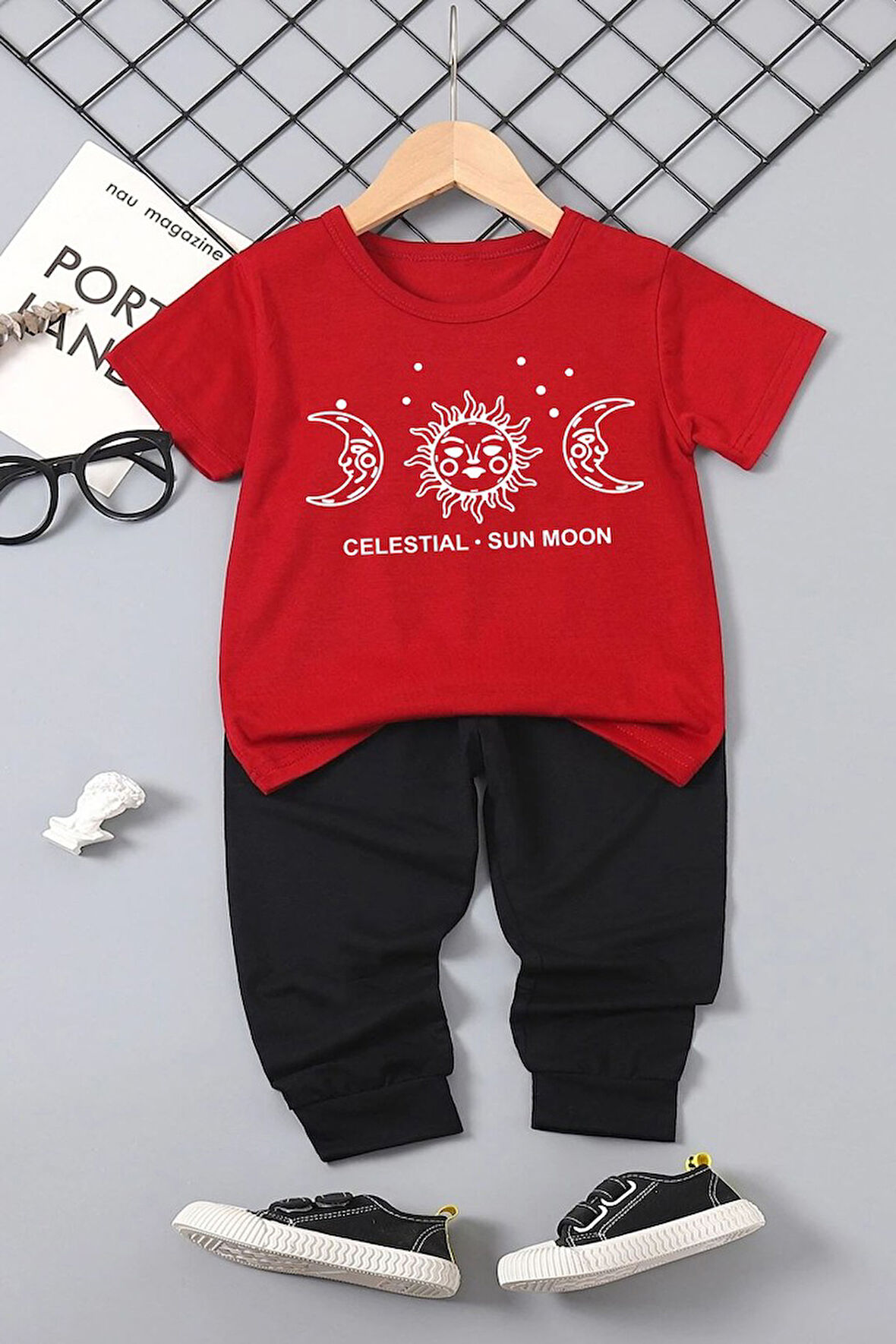 Uyguntarz Çocuk Sun Moon Alt - Üst Eşofman Takımı