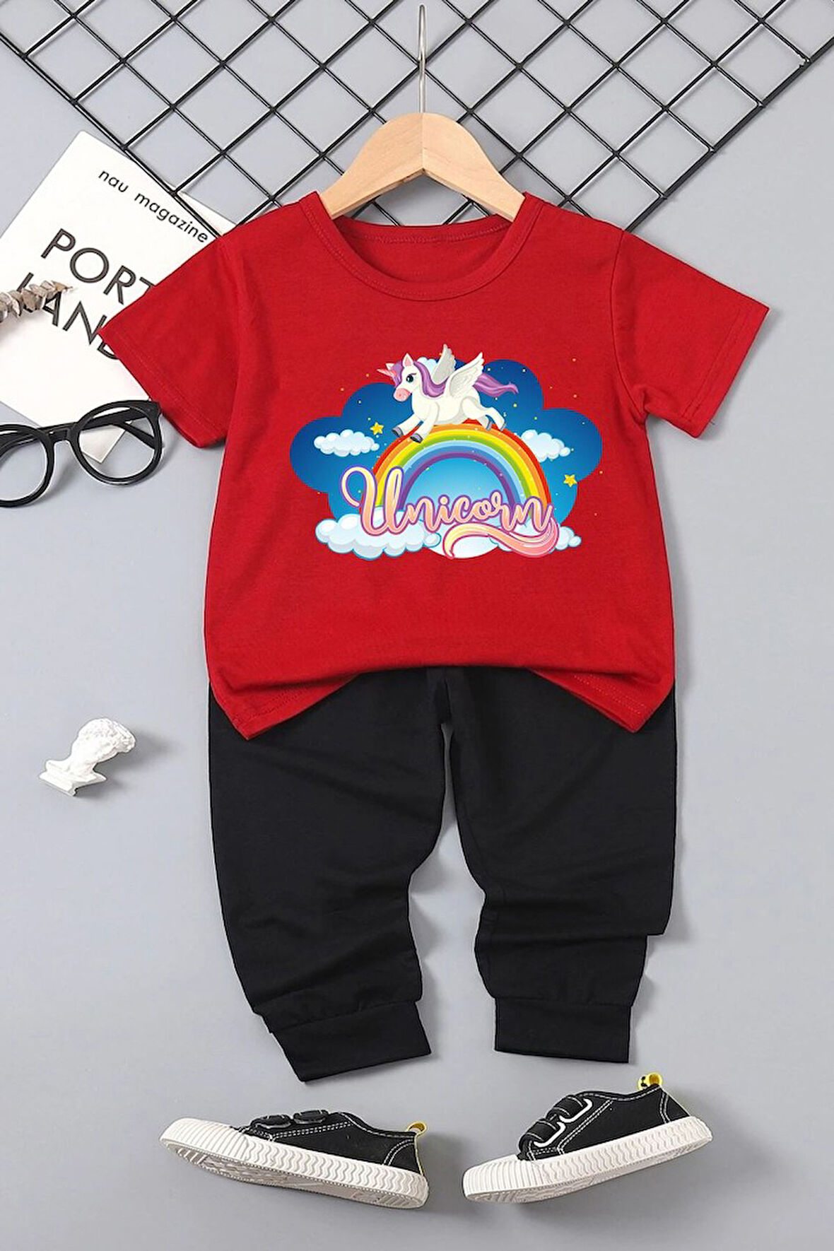 Uyguntarz Çocuk Unicorn  Alt - Üst Eşofman Takımı