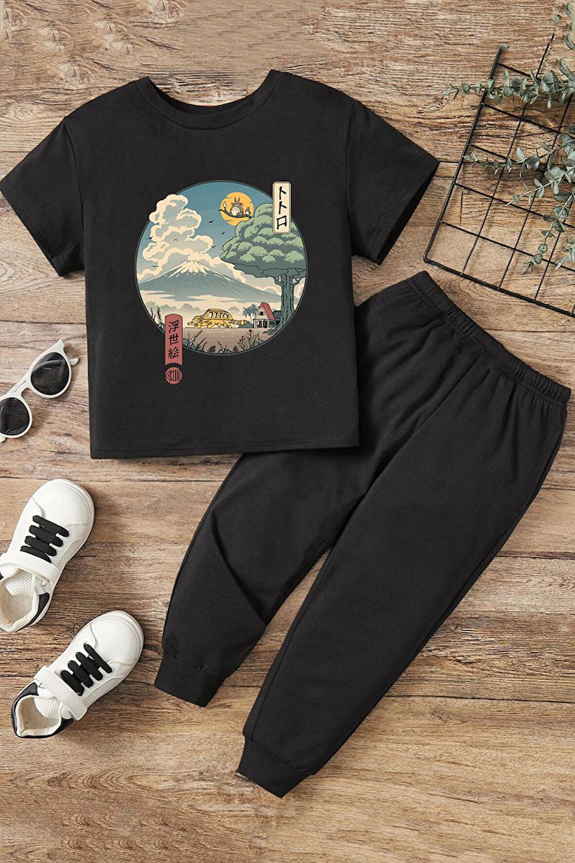 Uyguntarz Çocuk Neighbor's Ukiyo e Alt - Üst Eşofman Takımı