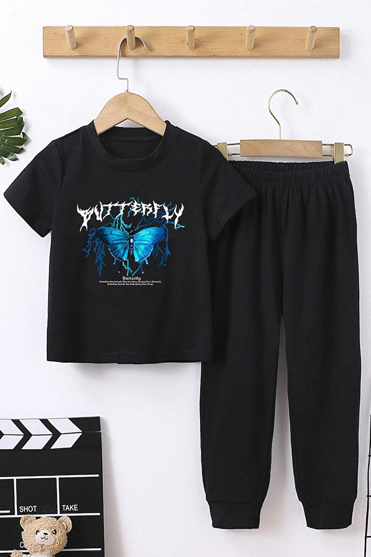 Uyguntarz Çocuk Blue Butterfly Alt - Üst Eşofman Takımı