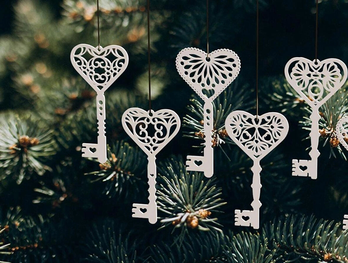 Noel Anahtarı Yılbaşı Süsü 6' lı