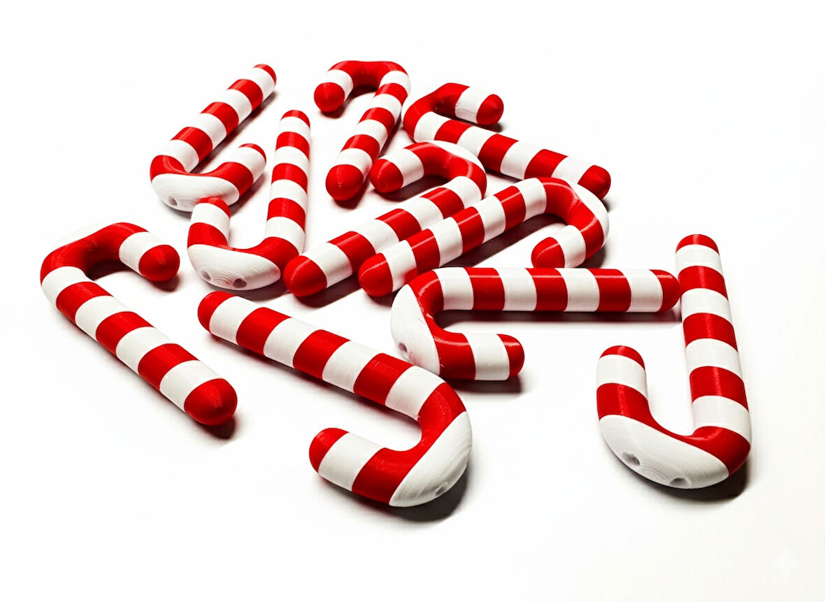 Baston şeker yılbaşı ağaç süsü 6 lı