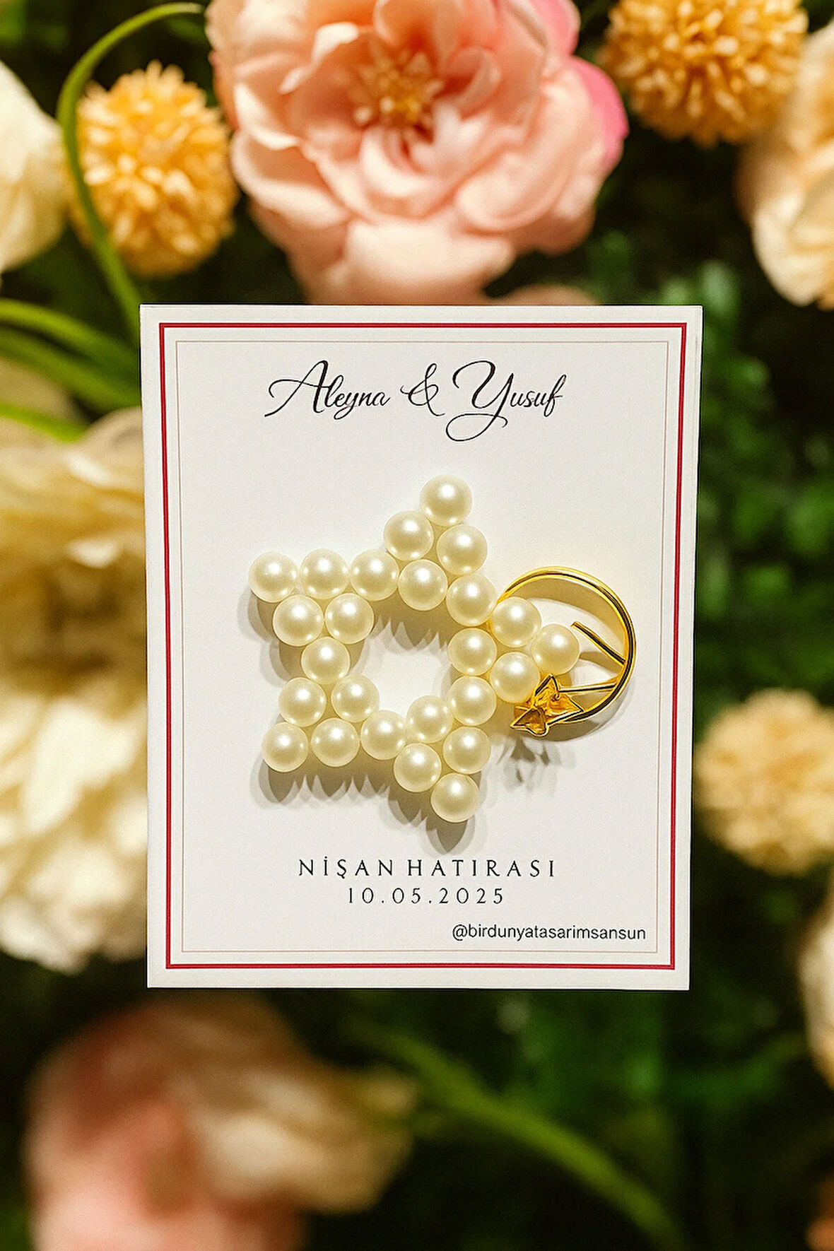 İncili Yıldız Anahtarlık Söz, Nişan, Nikah, Düğün, Kına 15 Adet