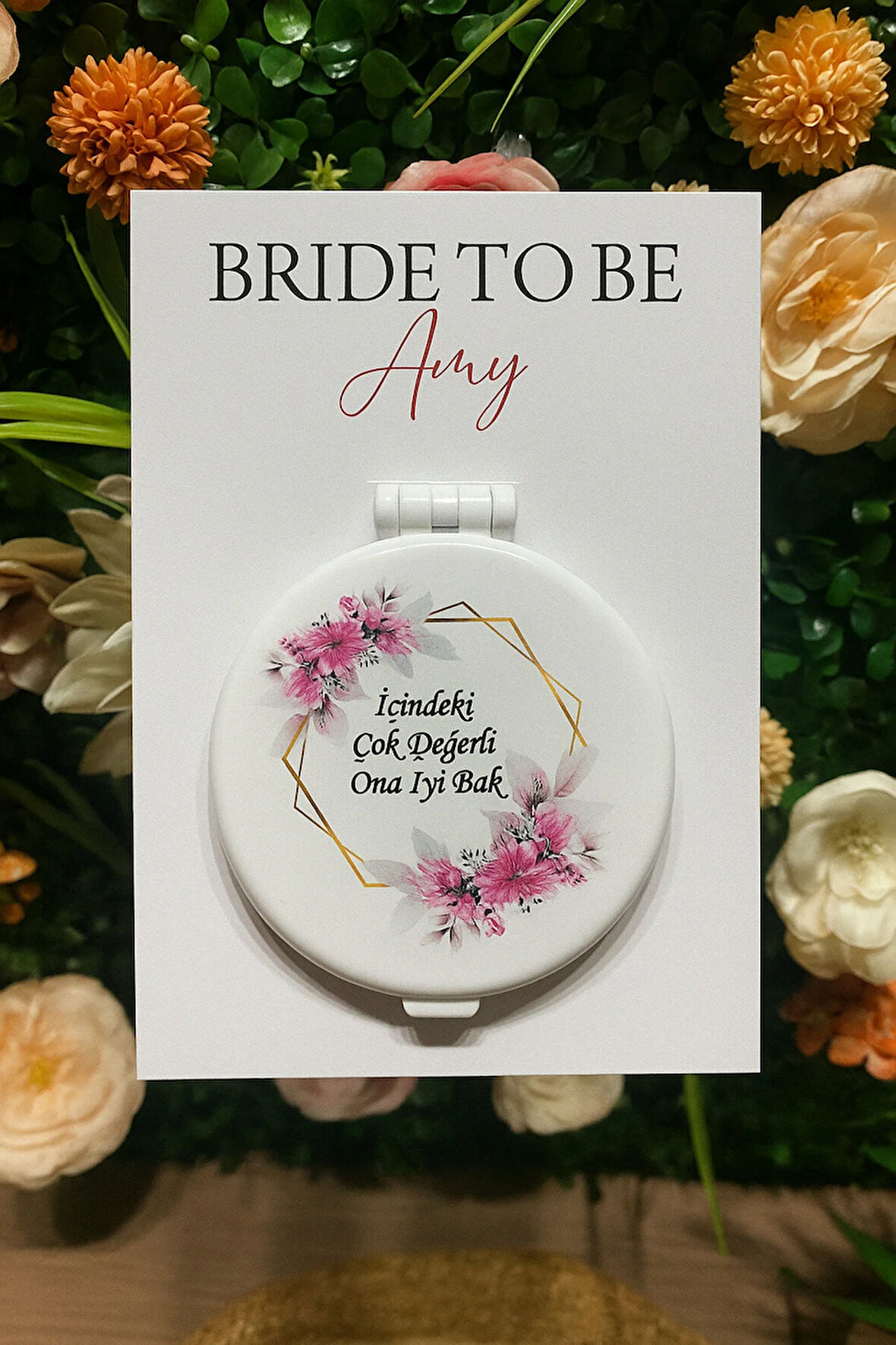 UV Baskı Hediyelik Ayna Söz, Nişan, Nikah, Düğün, Kına 10 Adet