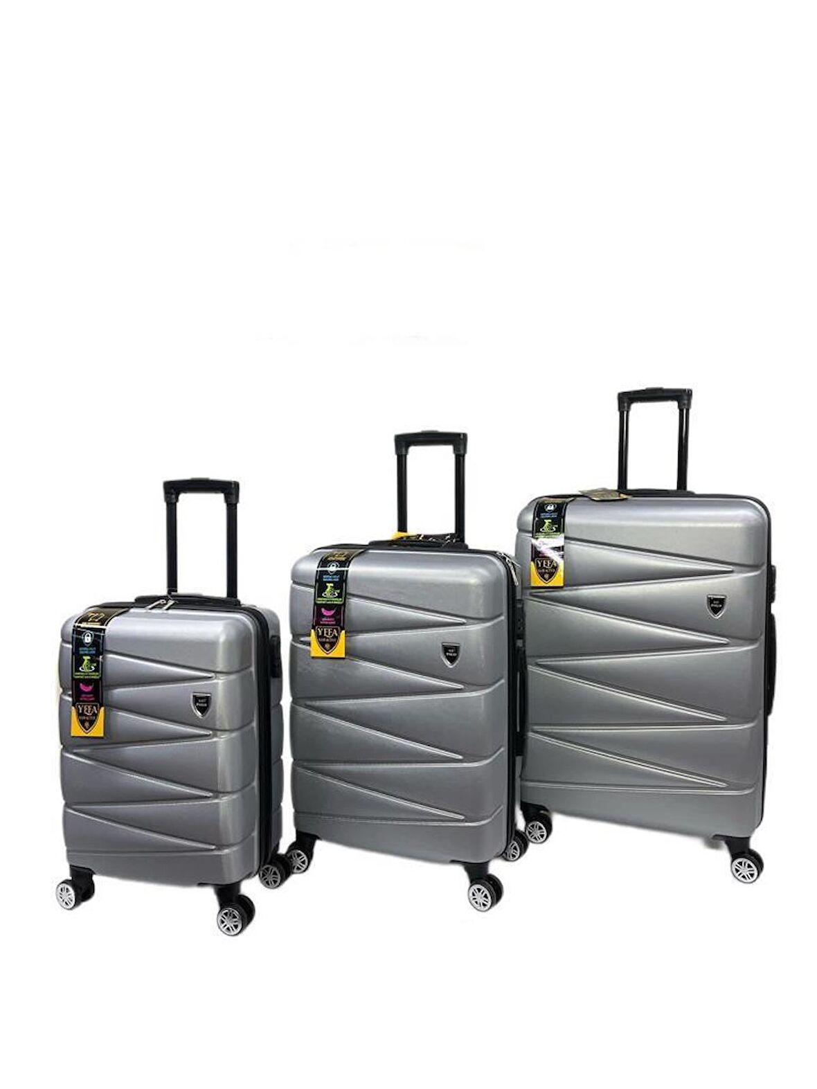 Yefa Kırılmaz ABS 3 Lü Valiz Seti Lüx