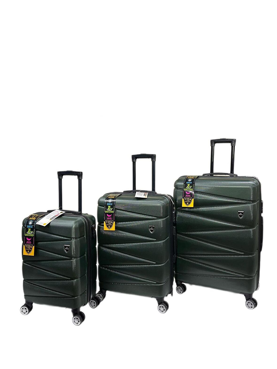 Yefa Kırılmaz ABS 3 Lü Valiz Seti